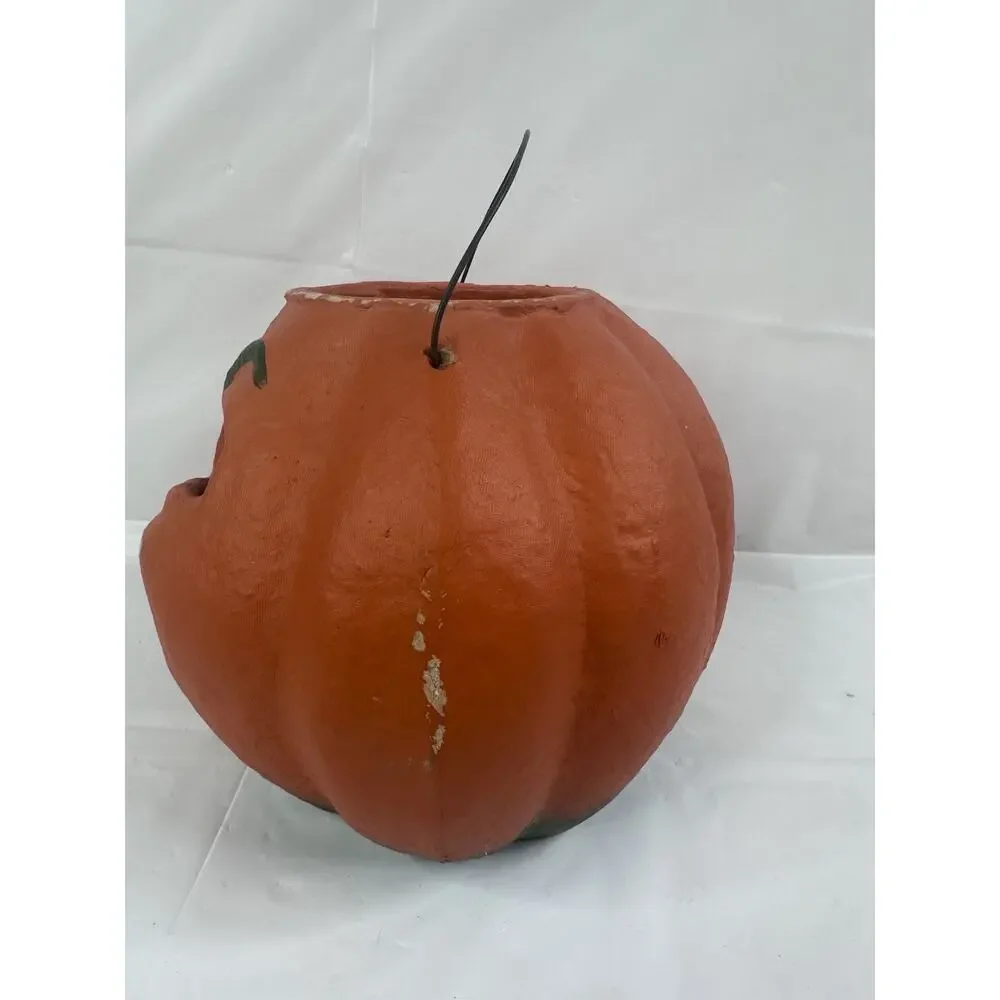 Halloween Folk Art Primitive Paper Mache Jack O Lantern Seasons Gone By - Picture 6 of 10